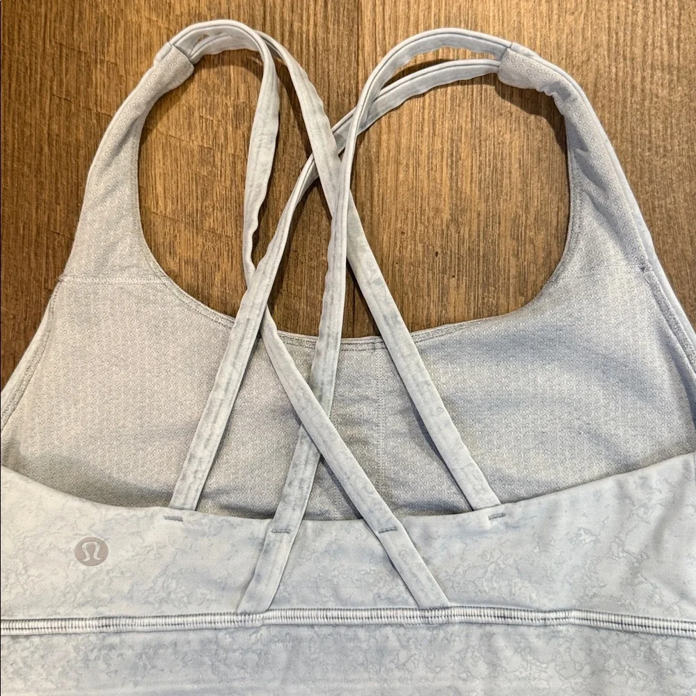 Lululemon Women’s Energy Bra City Grit White Blue Fog Size 6 - Picture 10 of 13